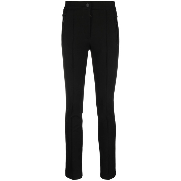 logo-patch mid-rise trousers