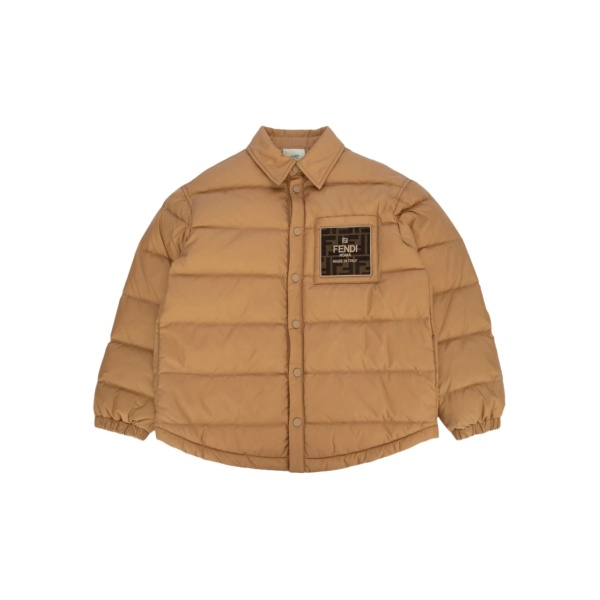 logo patch padded jacket
