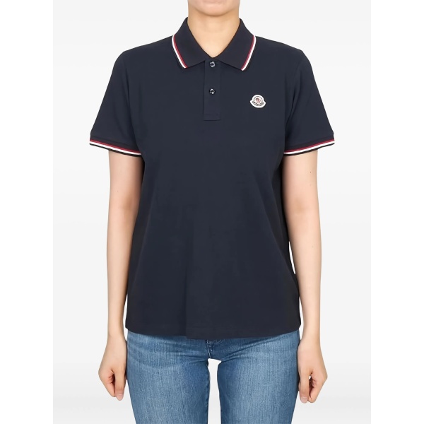 logo-patch polo shirt
