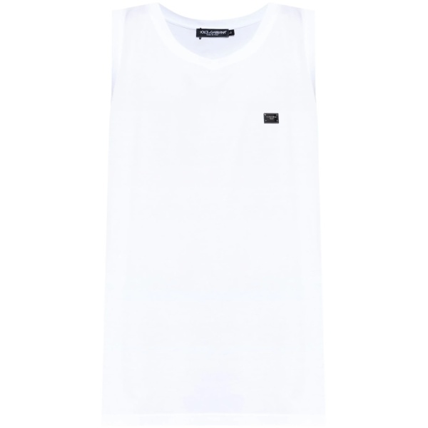 logo-patch tank top