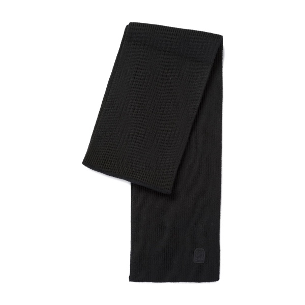 logo-patch wool scarf