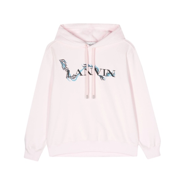 logo-print cotton hoodie
