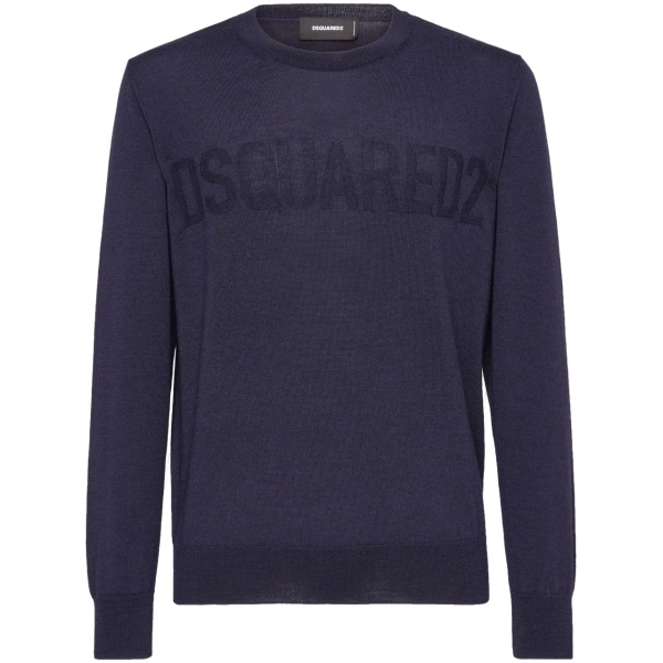 logo-print crew-neck jumper