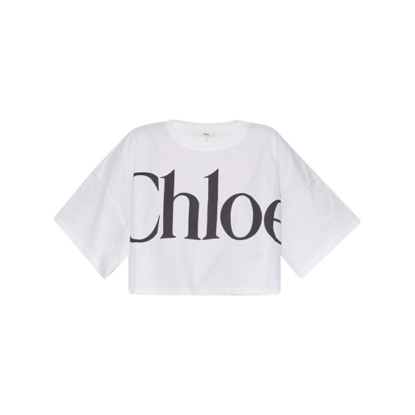 logo-print crop top