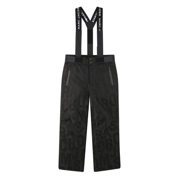logo-print dungarees