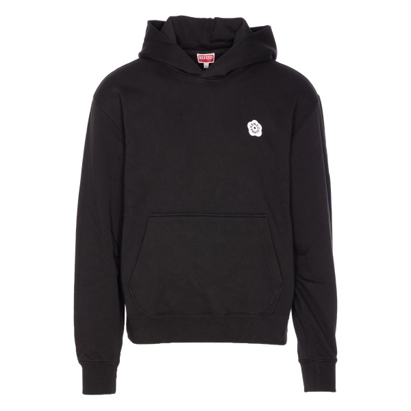 logo-print kangaroo-pocket hoodie