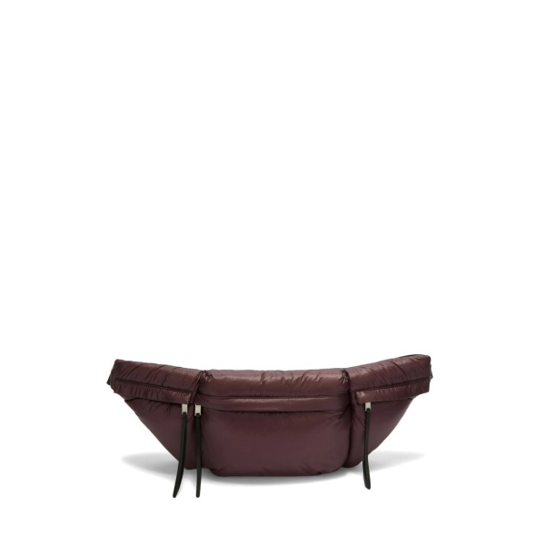logo-print leather belt bag
