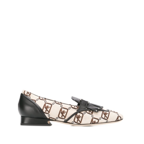 logo print loafers