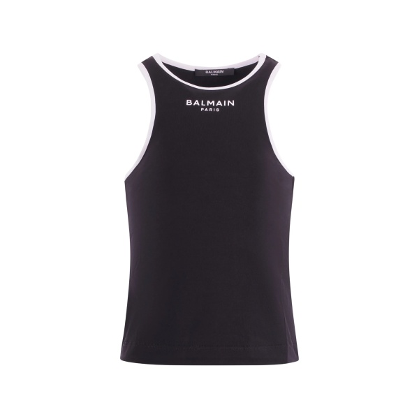 logo-print tank top