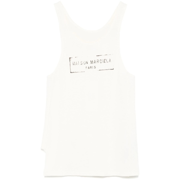 logo-print tank top