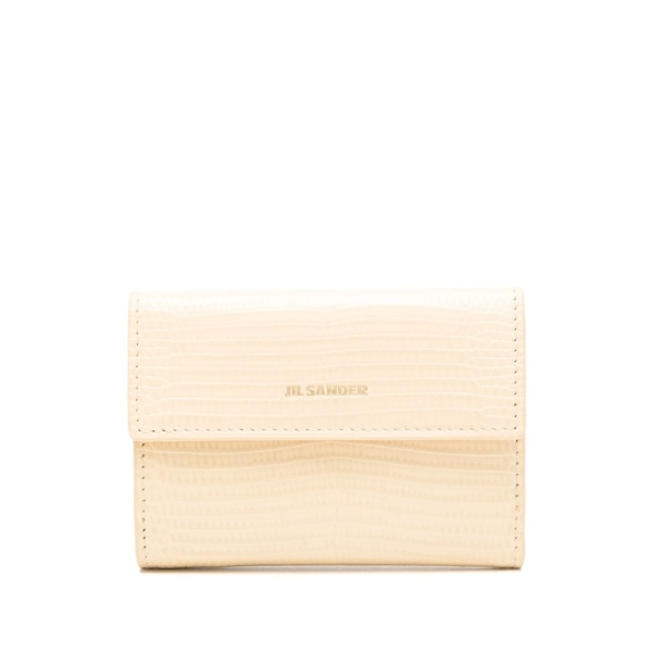 logo-stamp leather coin purse