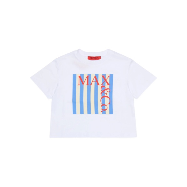 logo striped-panel T-shirt