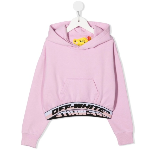 logo-waistband cotton hoodie