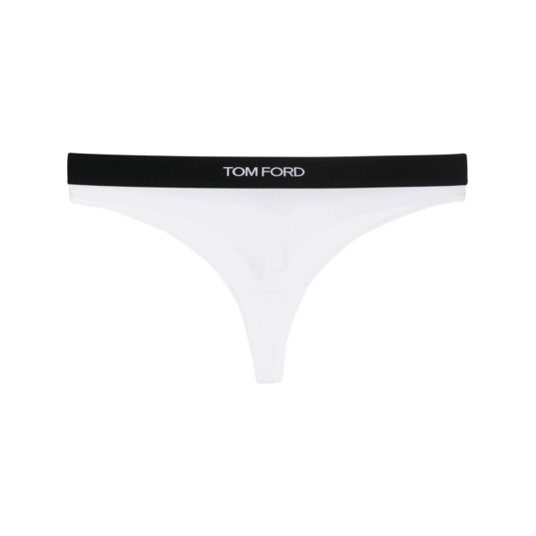 logo-waistband thong
