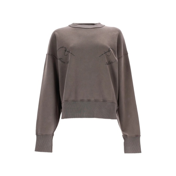 long-sleeve embroidered sweatshirt