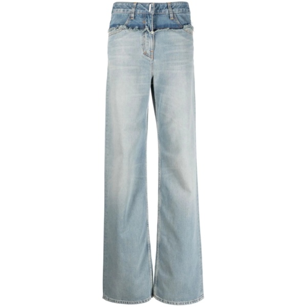 low-rise straight-leg jeans