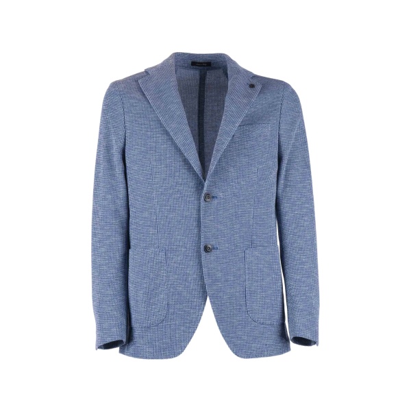 mélange-effect blazer