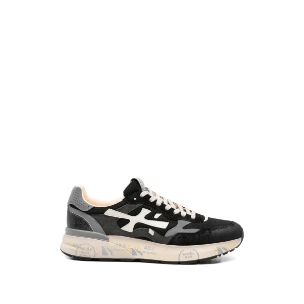 Mick panelled logo-patch sneakers