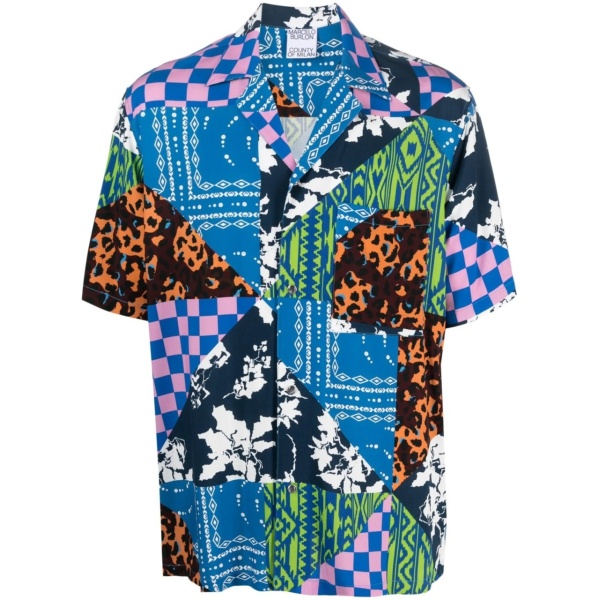 mix print shirt