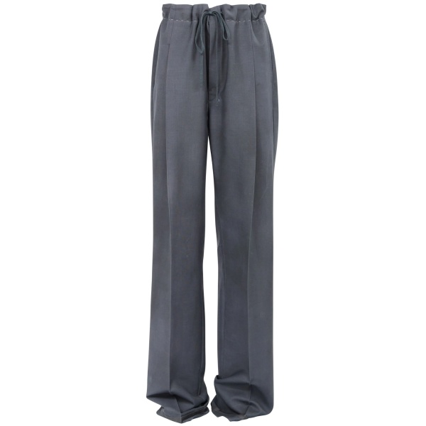 moiré-effect straight-leg trousers