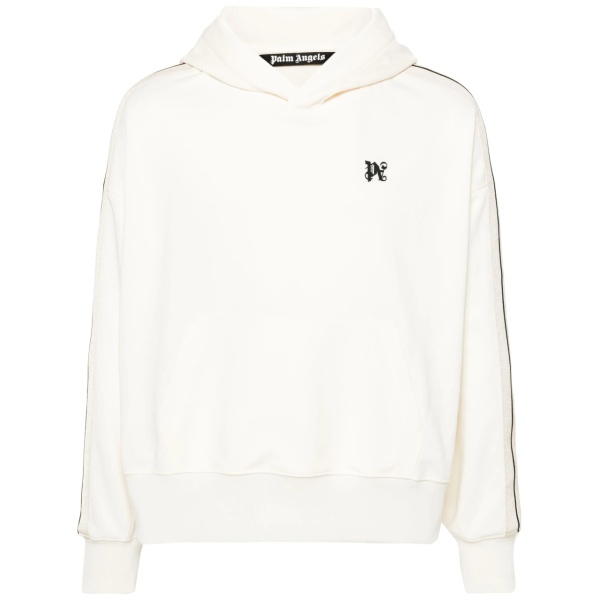 monogram-embroidered track hoodie