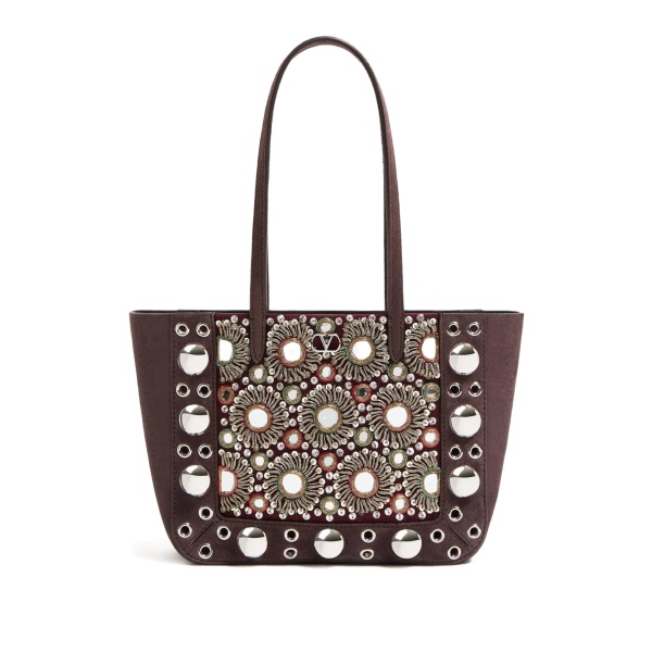 NELLCÔTE MINI EMBROIDERED SHOPPING BAG
