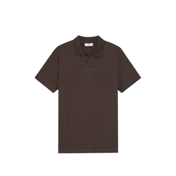 open-collar T-shirt