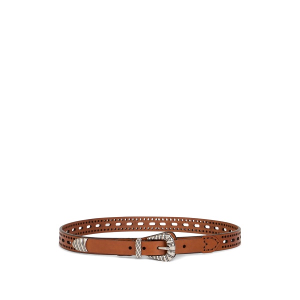 openwork leather belt