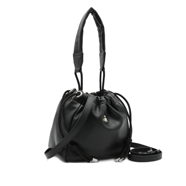 Orb drawstring shoulder bag
