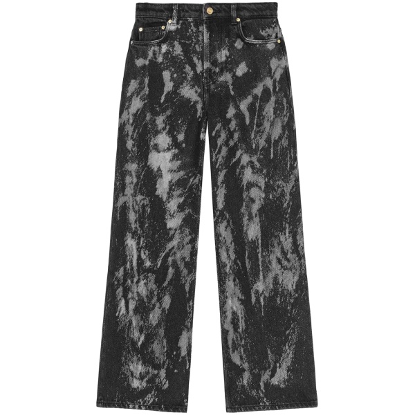 painterly-print palazzo trousers