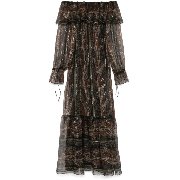 paisley muslin maxi dress