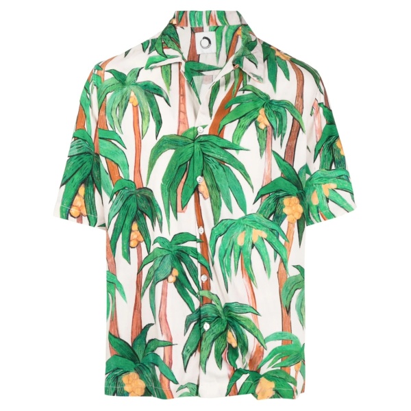 palm tree-print shirt
