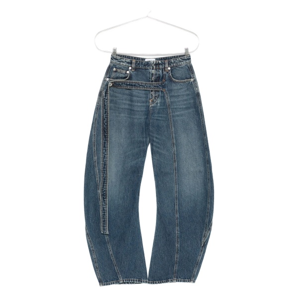 panelled belted jeans