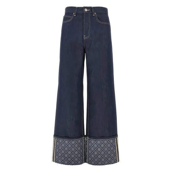 Patterned Cuff Jeans