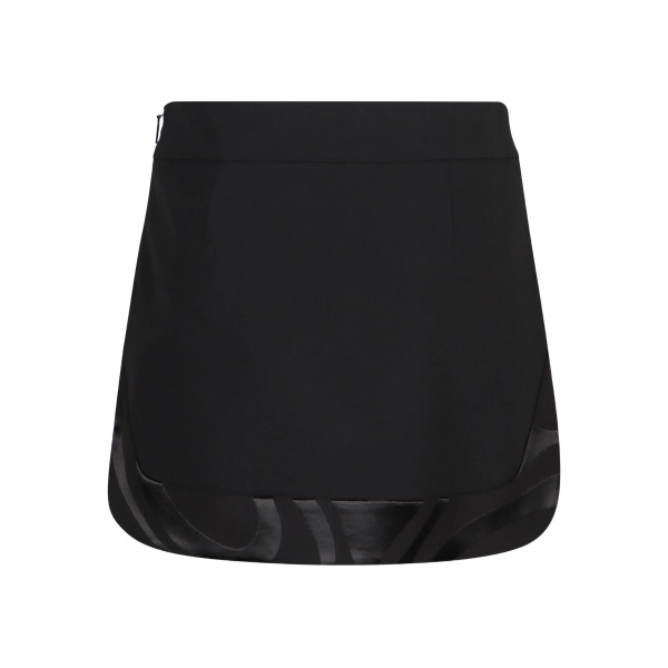 patterned mini skirt