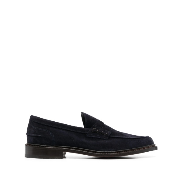 penny-slot calf-suede loafers
