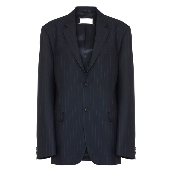 pinstripe single-breasted blazer