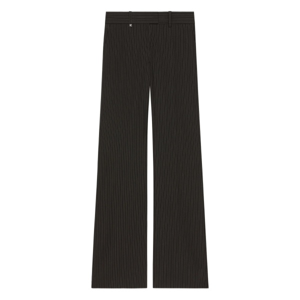 pinstriped trousers