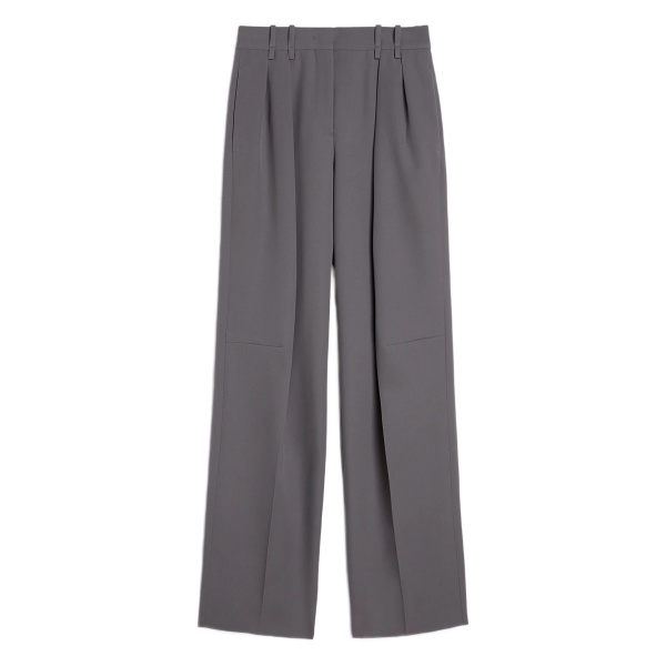 pleated belt-loops trousers