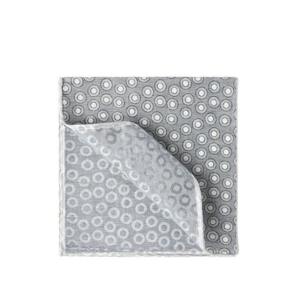 polka-dot silk pocket square