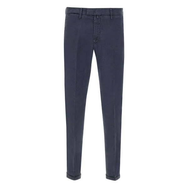 pressed-crease trousers