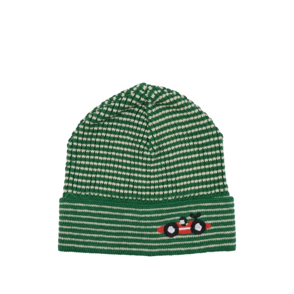 race-car knitted beanie