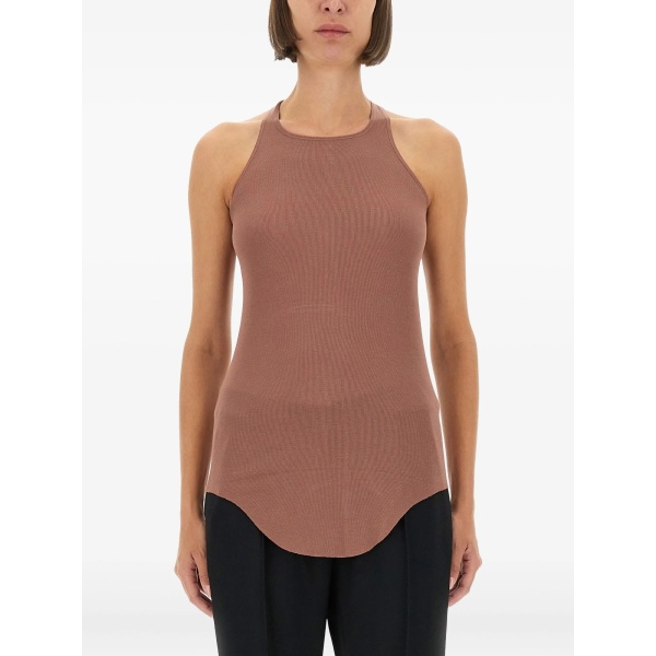 racerback curved-hem top