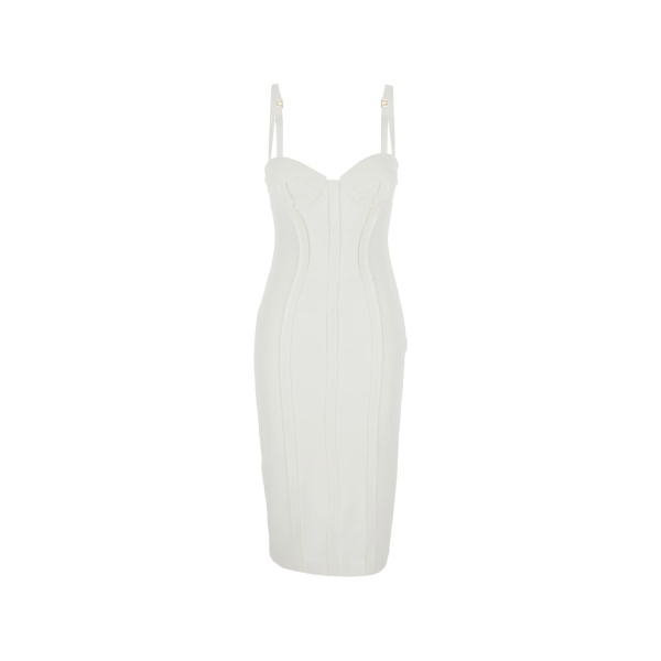 raised-seam midi dress