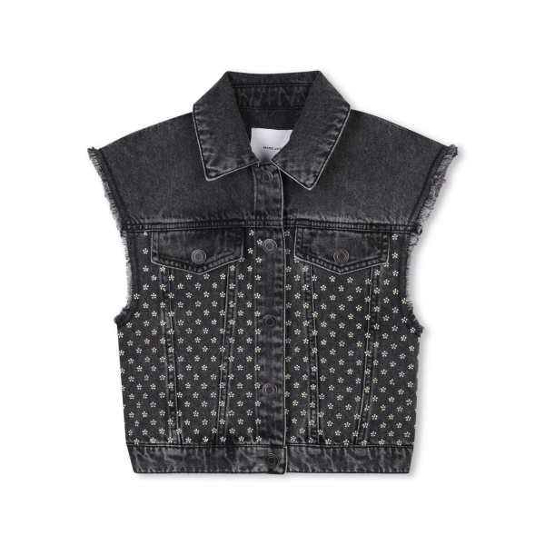 rhinestone-embellished vest