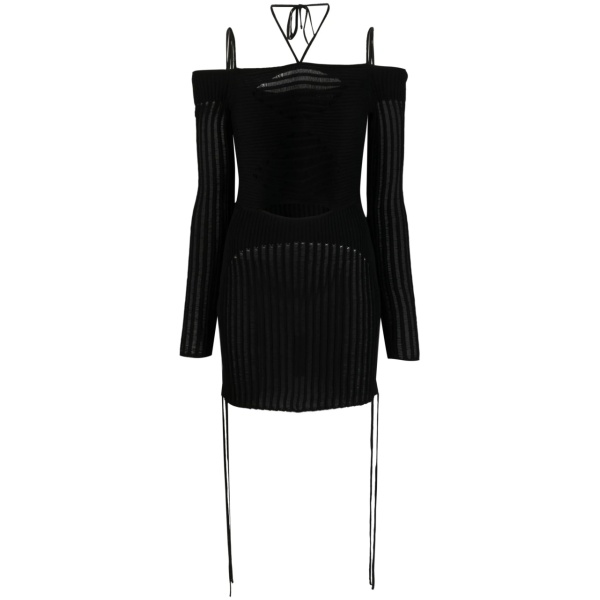 ribbed-knit mini dress