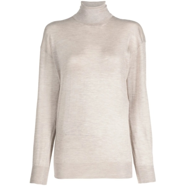 ribbed-knit roll neck sweater