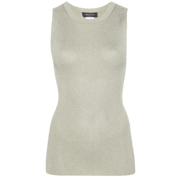ribbed-knit tank top