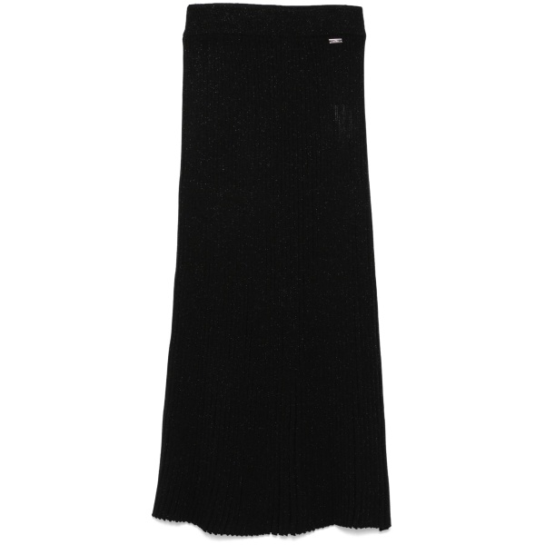 ribbed midi skirt
