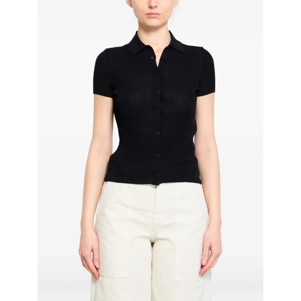 ribbed short-sleeves shirt